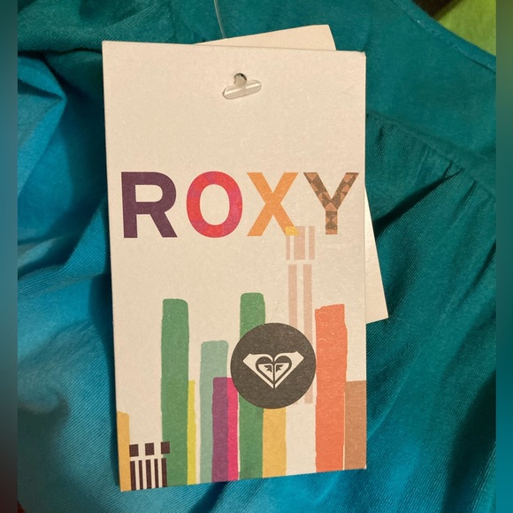 NWTS Roxy Ombre Blue and Green Sun Dress Women’s Small Casual Bohemian Surf - Picture 5 of 6